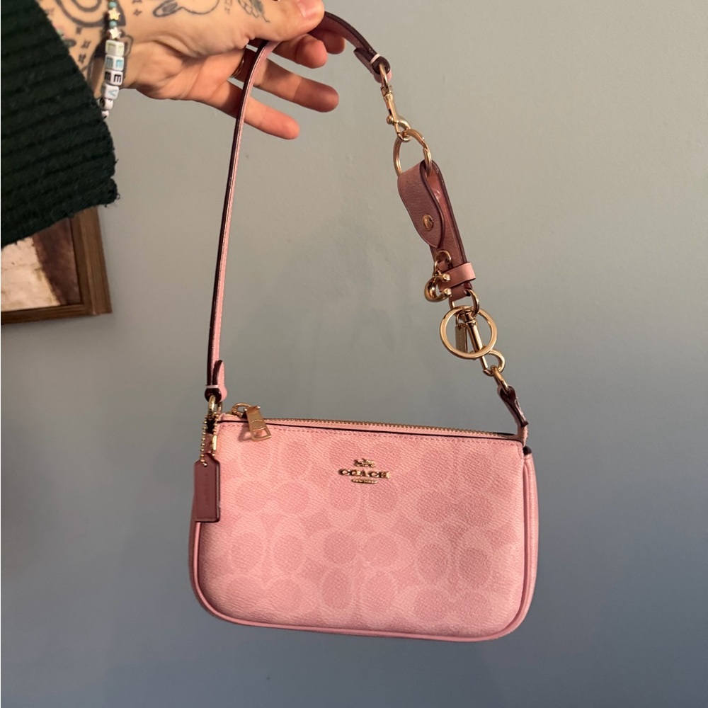 Coach Pink Nolita Shoulder Bag with keychain extender